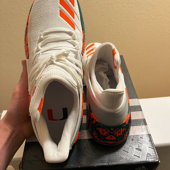 *BRAND NEW* Adidas SM D Lillard 3.0 March Madness Miami Hurricanes - Picture 3 of 5